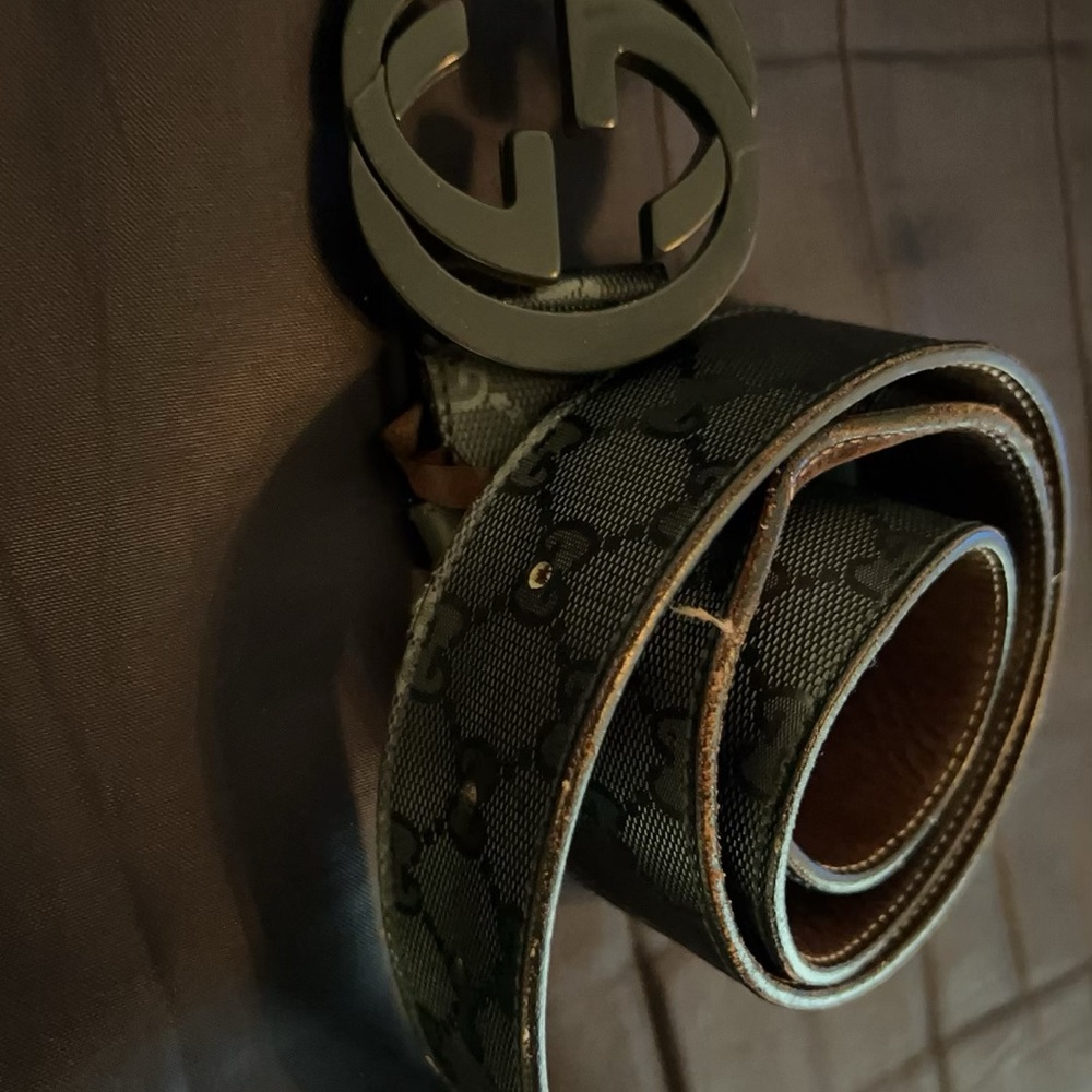 Gucci Black and Brown Men's Belt